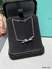 Fortok Tiffany & Co Knot with Diamonds Necklace Gold/ Silver - 6