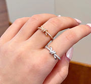 Fortok Tiffany & Co Knot with Diamonds Ring Gold/ Silver  - 6