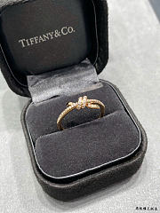 Fortok Tiffany & Co Knot with Diamonds Ring Gold/ Silver  - 3