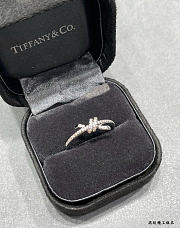 Fortok Tiffany & Co Knot with Diamonds Ring Gold/ Silver  - 2