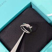 Fortok Tiffany & Co Knot with Diamonds Ring Silver - 5