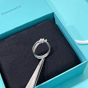 Fortok Tiffany & Co Knot with Diamonds Ring Silver - 2