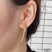 Fortok Tiffany & Co Knot with Diamonds Long Earrings Gold - 5
