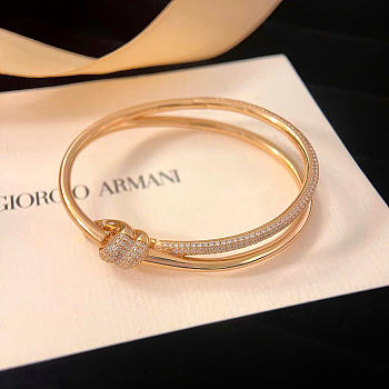 Fortok Tiffany & Co Knot with Diamonds Bracelet Gold