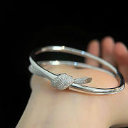 Fortok Tiffany & Co Knot with Diamonds Bracelet Silver - 2