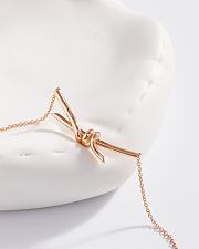 Fortok Tiffany & Co Knot with Purple Diamonds Necklace Rose Gold - 4