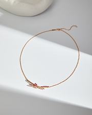 Fortok Tiffany & Co Knot with Purple Diamonds Necklace Rose Gold - 1