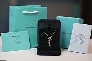 Fortok Tiffany & Co Knot Key Pendant in Diamonds Necklace Rose Gold - 1