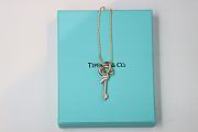 Fortok Tiffany & Co Knot Key Pendant in Diamonds Necklace Rose Gold - 3