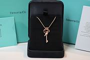 Fortok Tiffany & Co Knot Key Pendant in Diamonds Necklace Rose Gold - 5