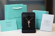 Fortok Tiffany & Co Knot Large Key Pendant in Diamonds Necklace Rose Gold - 1