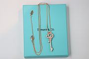 Fortok Tiffany & Co Knot Large Key Pendant in Diamonds Necklace Rose Gold - 2