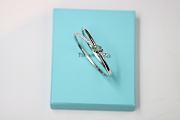 Fortok Tiffany & Co Knot with Green Diamonds Bracelet Silver - 5