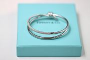Fortok Tiffany & Co Knot with Green Diamonds Bracelet Silver - 3