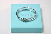 Fortok Tiffany & Co Knot with Green Diamonds Bracelet Silver - 2