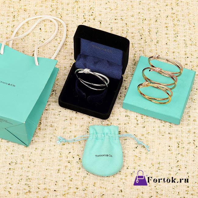 Fortok Tiffany & Co Knot with Diamonds Bracelet Silver/ Gold/ Rose Gold - 1