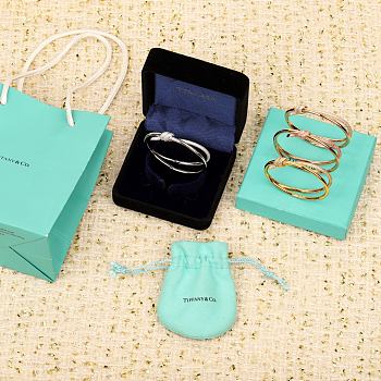 Fortok Tiffany & Co Knot with Diamonds Bracelet Silver/ Gold/ Rose Gold