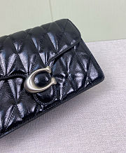 Fortok Coach Tabby Shoulder Bag 26 With Pillow Quilting Top Handle Black/ Silver 26cm - 6