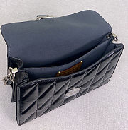 Fortok Coach Tabby Shoulder Bag 26 With Pillow Quilting Top Handle Black/ Silver 26cm - 2