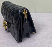 Fortok Coach Tabby Shoulder Bag 26 With Pillow Quilting Top Handle Black/ Brass 26cm - 2