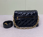 Fortok Coach Tabby Shoulder Bag 26 With Pillow Quilting Top Handle Black/ Brass 26cm - 5