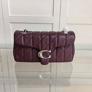 Fortok Coach Tabby Shoulder Bag 26 With Pillow Quilting Black Currant 26cm 