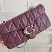 Fortok Coach Tabby Shoulder Bag 26 With Pillow Quilting Black Currant 26cm  - 4