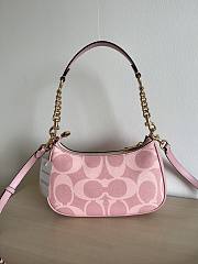 Fortok Teri Shoulder Bag In Signature Canvas Pink 24.5cm x 15.5cm x 7.5cm  - 5