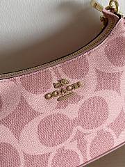 Fortok Teri Shoulder Bag In Signature Canvas Pink 24.5cm x 15.5cm x 7.5cm  - 2