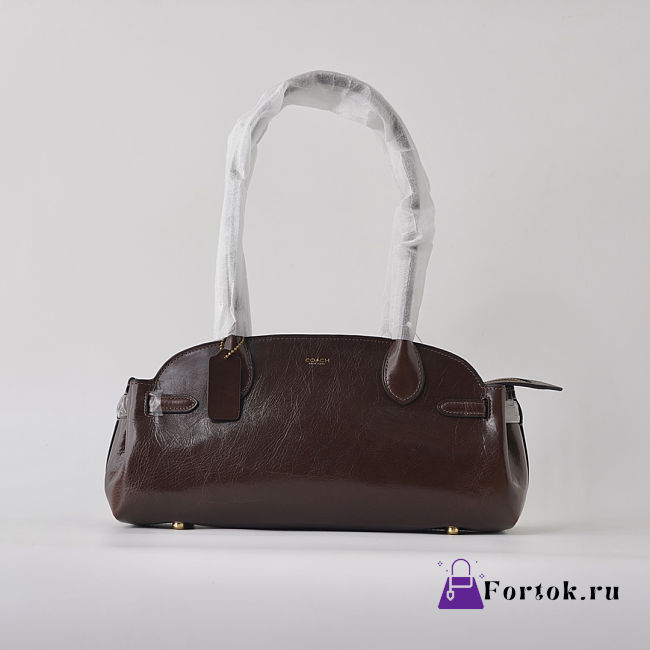Fortok Coach Empire Carryall Bag 34 Soft Leather Maple/ Brass 34 cm ×15cm x12cm - 1