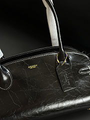 Fortok Coach Empire Carryall Bag 34 Soft Leather Black/ Brass 34 cm ×15cm x12cm - 3
