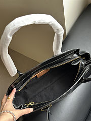 Fortok Coach Empire Carryall Bag 34 Soft Leather Black/ Brass 34 cm ×15cm x12cm - 2