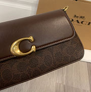 Fortok Coach Jet Shoulder Bag In Signature Canvas Brass 25 x 12 x 6 cm - 5