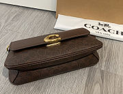 Fortok Coach Jet Shoulder Bag In Signature Canvas Brass 25 x 12 x 6 cm - 4