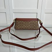 Fortok Coach Jet Shoulder Bag In Signature Canvas Brass/Tan Caramel 25 x 12 x 6 cm - 6
