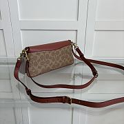Fortok Coach Jet Shoulder Bag In Signature Canvas Brass/Tan Caramel 25 x 12 x 6 cm - 5