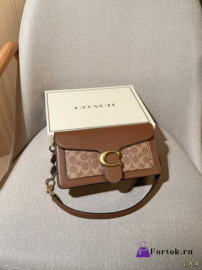 Fortok Coach Tabby Shoulder Bag 26 In Signature Canvas Flower t 26*15*7.5cm - 1