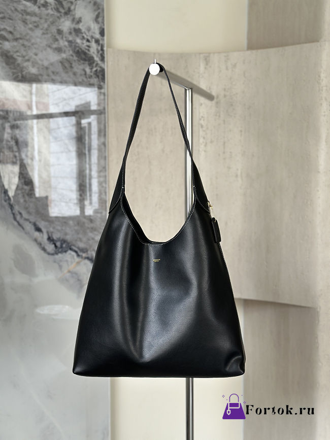 Fortok Coach Brooklyn Shoulder Bag 39 Black/Brass 39cm - 1