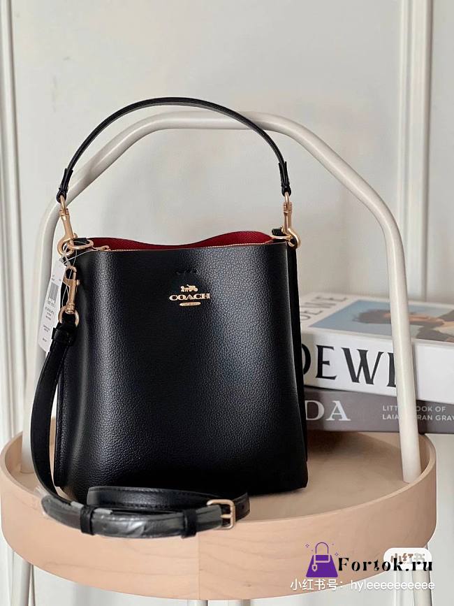 Fortok Coach Mollie Bucket Bag 22 In Black 20*22cm - 1
