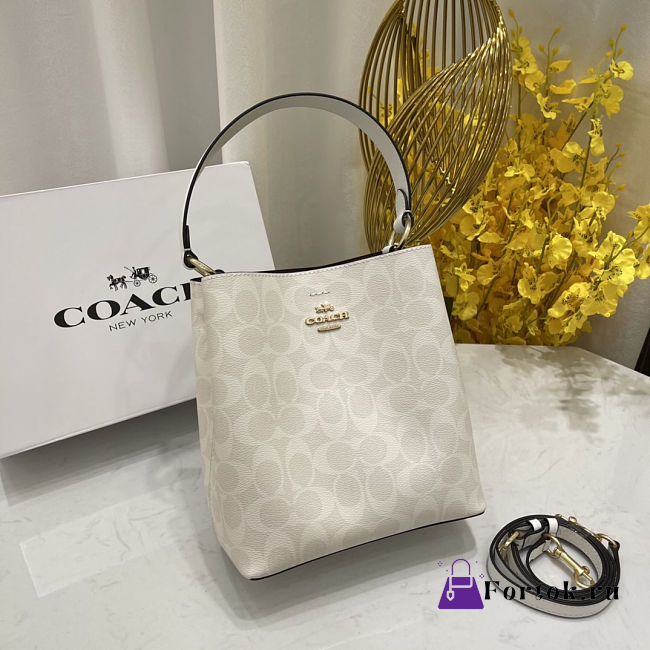 Fortok Coach Mollie Bucket Bag 22 In Signature Canvas 20*22cm  - 1