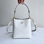 Fortok Coach Mollie Bucket Bag 22 In Signature Canvas White 20*22cm - 1