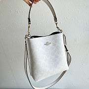 Fortok Coach Mollie Bucket Bag 22 In Signature Canvas White 20*22cm - 3