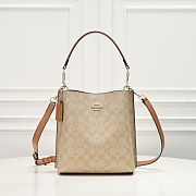 Fortok Coach Mollie Bucket Bag 22 In Signature Canvas Tan 20*22cm - 1