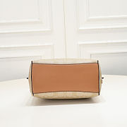 Fortok Coach Mollie Bucket Bag 22 In Signature Canvas Tan 20*22cm - 6