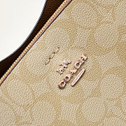 Fortok Coach Mollie Bucket Bag 22 In Signature Canvas Tan 20*22cm - 5