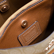 Fortok Coach Mollie Bucket Bag 22 In Signature Canvas Tan 20*22cm - 3