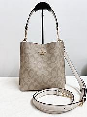 Fortok Coach Mollie Bucket Bag 22 In Signature Canvas Brown 20*22cm - 1