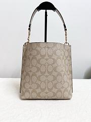 Fortok Coach Mollie Bucket Bag 22 In Signature Canvas Brown 20*22cm - 6