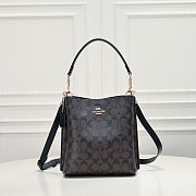 Fortok Coach Mollie Bucket Bag 22 In Signature Canvas Black 20*22cm - 1