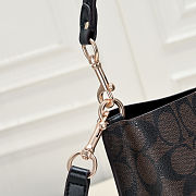 Fortok Coach Mollie Bucket Bag 22 In Signature Canvas Black 20*22cm - 4